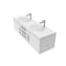Castello Usa Thames 60-inch White Vanity Set with White Top and Chrome Handles CB-MC-60W-CHR-20146-WH - alternate 3